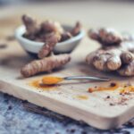 brown and white food on white ceramic plate